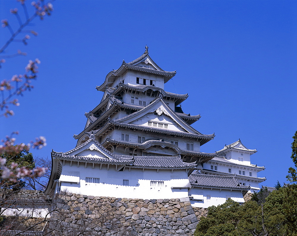 Main tower, Himeji Castle, UNESCO World Heritage Site, Himeji, Honshu, Japan, Asia