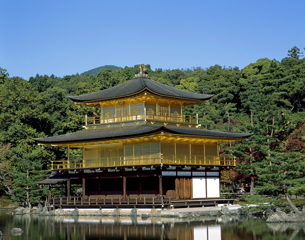 Golden Pavilion (Kinkakuji Temple), UNESCO World Heritage Site, Kyoto, Honshu, Japan, Asia