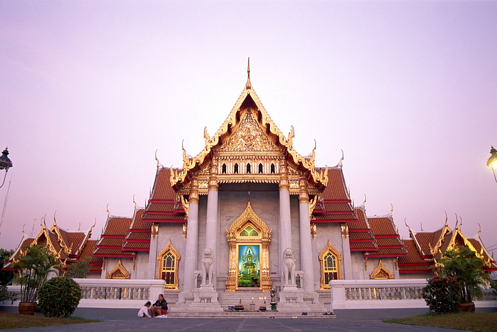 Marble Temple (Wat Benchamabophit), Bangkok, Thailand, Southeast Asia, Asia