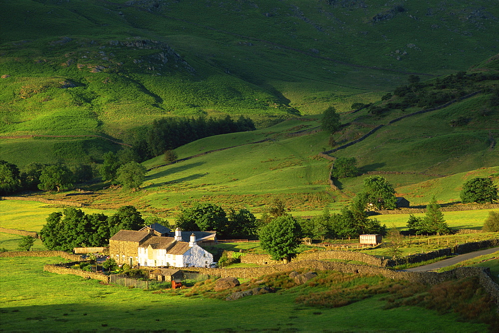 Farmhouse near Little Langdale, Lake District National Park, Cumbria, England, United Kingdom, Europe