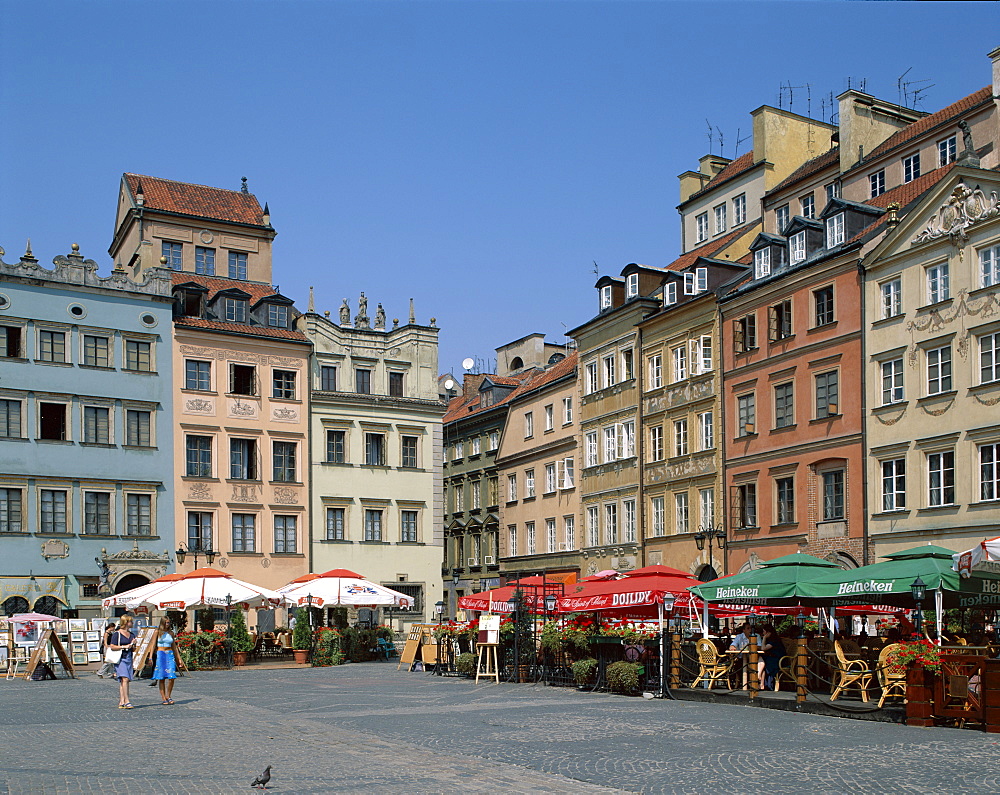 Old Town Square (Stare Miasto), Old Town, UNESCO World Heritage Site, Warsaw, Poland, Europe