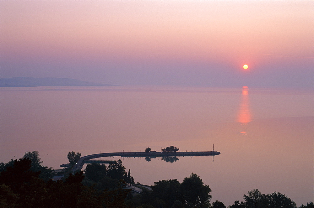 Sunrise view from Tihany, Tihany, Lake Balaton, Hungary, Europe