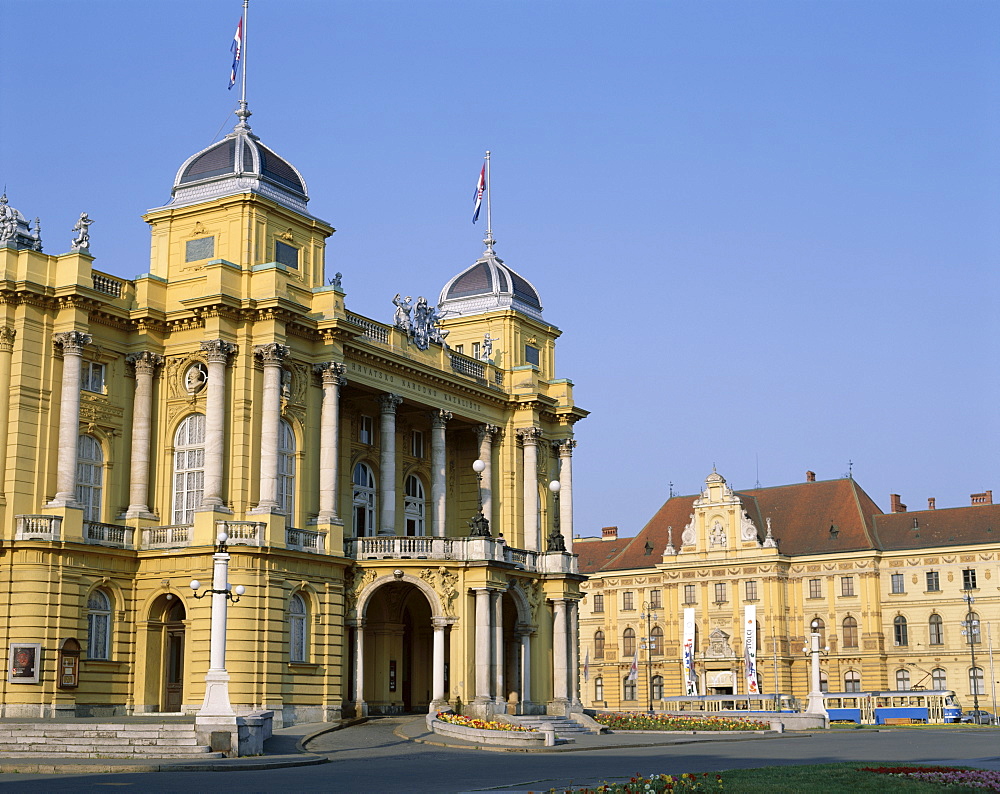 The Croatian National Theatre, Marshal Tito Square, Zagreb, Croatia, Europe