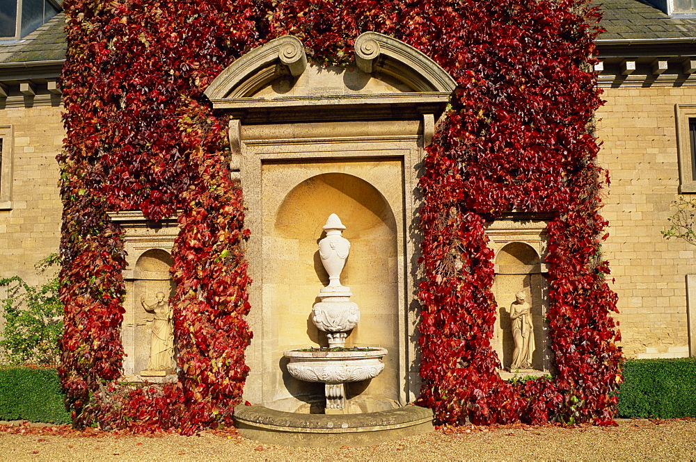 Autumn leaves, Belton House, Grantham, Lincolnshire, England, United Kingdom, Europe