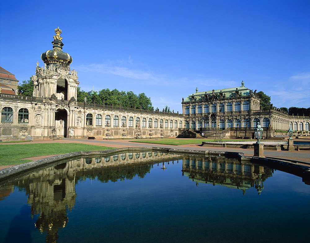 Courtyard, The Zwinger, Dresden, Saxony, Germany, Europe