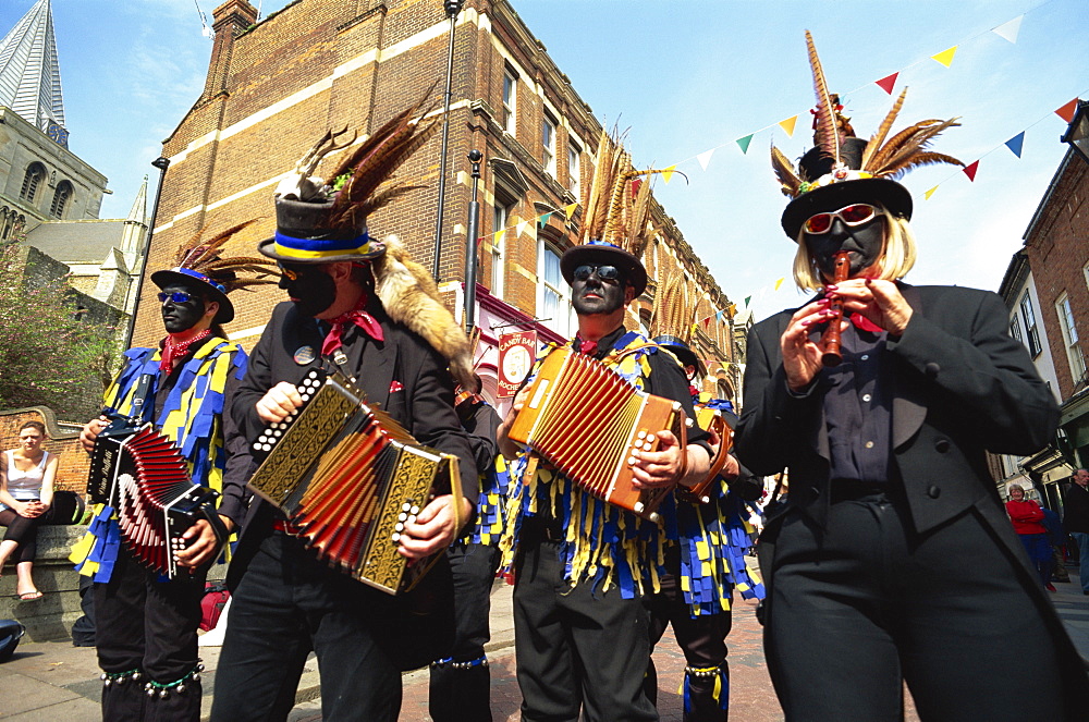 Musicians at Sweeps Festival, Rochester, Kent, England, United Kingdom, Europe