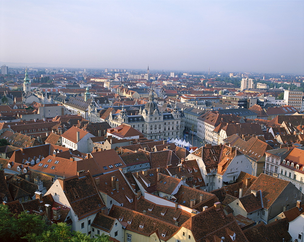 City view and rooftops, Graz, Austria, Europe