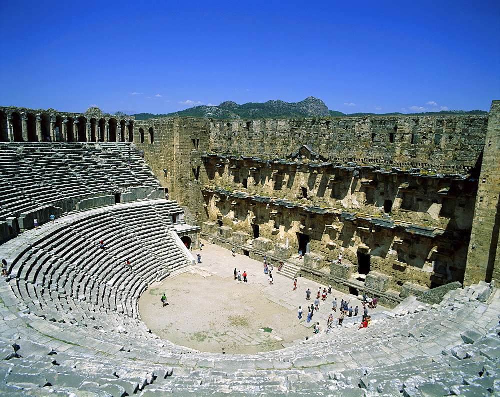 Amphitheatre, Aspendos, Mediterranean Coast, Anatolia, Turkey, Asia Minor, Eurasia