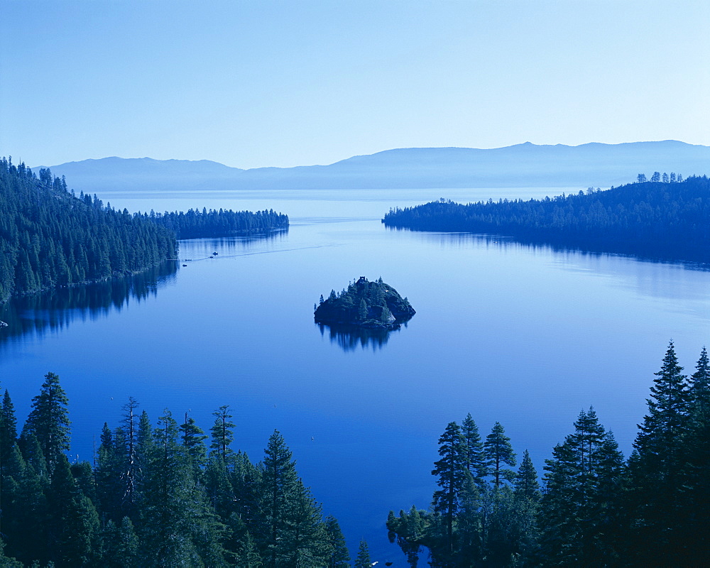 Emerald Bay at dawn, Lake Tahoe, California, United States of America, North America