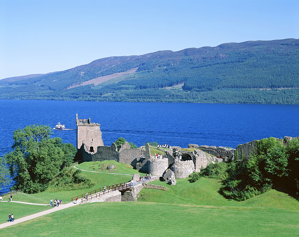 Loch Ness and Urquhart Castle, Highlands, Scotland, United Kingdom, Europe