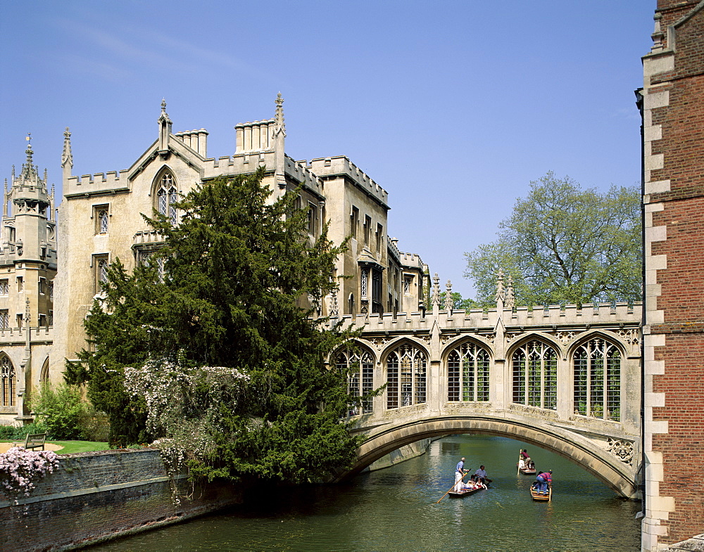 Bridge of Sighs, St. Johns College, Cambridge, Cambridgeshire, England, United Kingdom, Europe