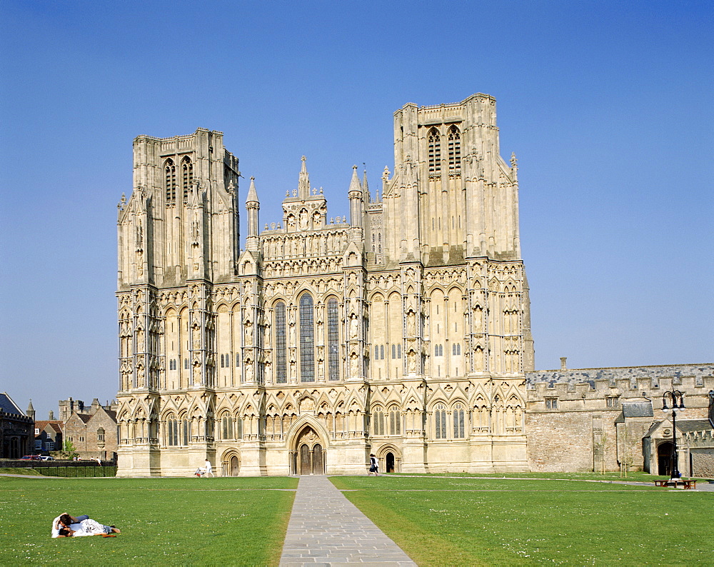 Wells Cathedral, Wells, Somerset, England, United Kingdom, Europe