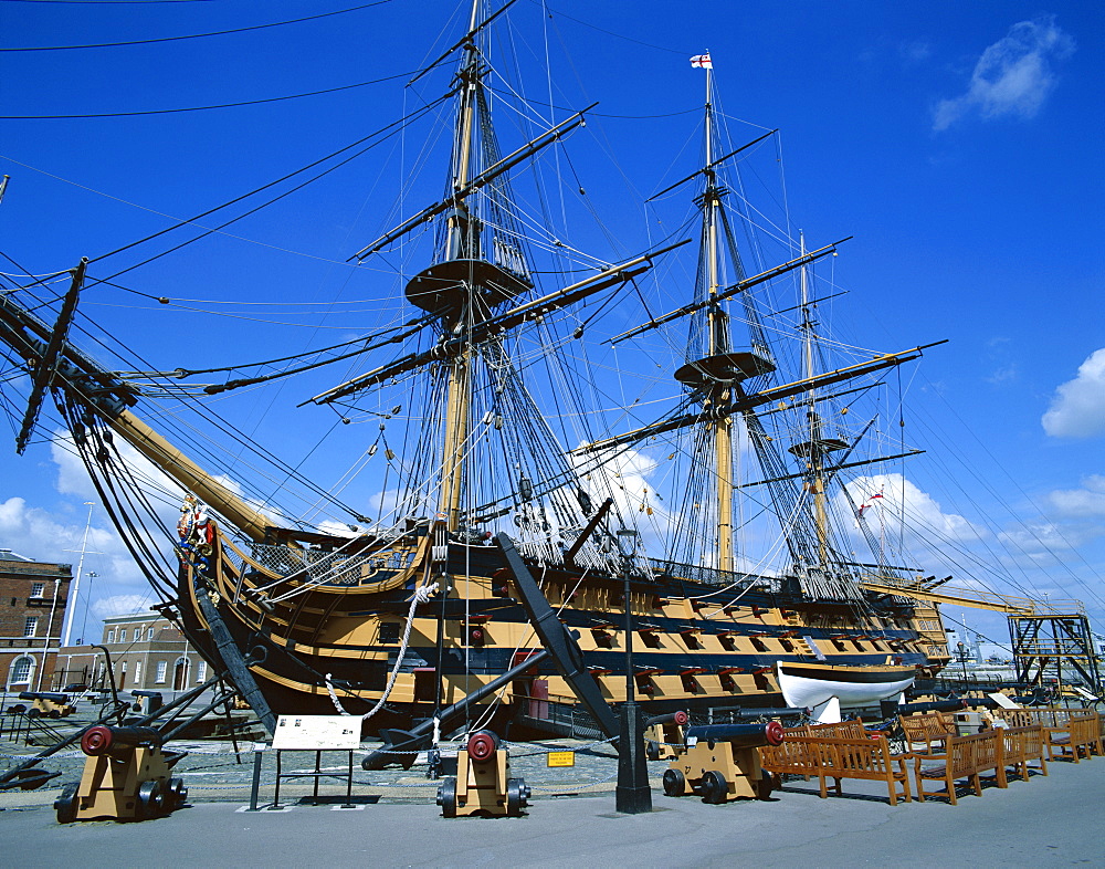 Nelsons Flagship The Victory, Naval Museum, Portsmouth, Hampshire, England, United Kingdom, Europe