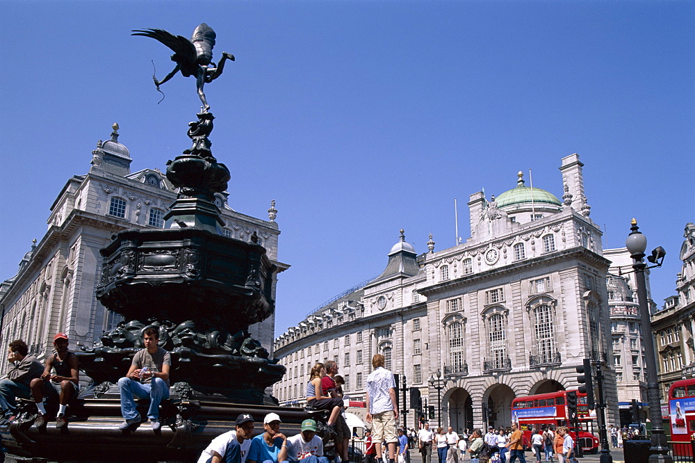 Piccadilly Circus and Eros statue, London, England, United Kingdom, Europe