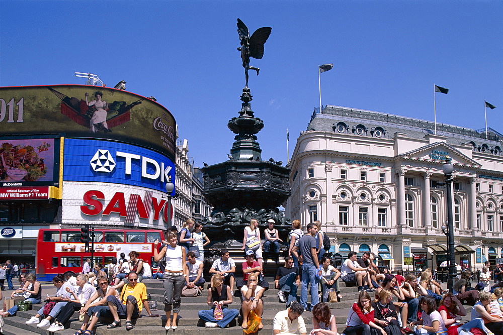 Piccadilly Circus and Eros statue, London, England, United Kingdom, Europe