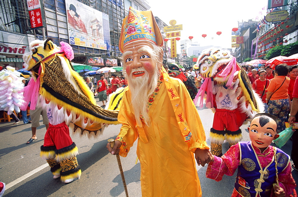 Chinese New Year Parade, Chinatown, Bangkok, Thailand, Southeast Asia, Asia