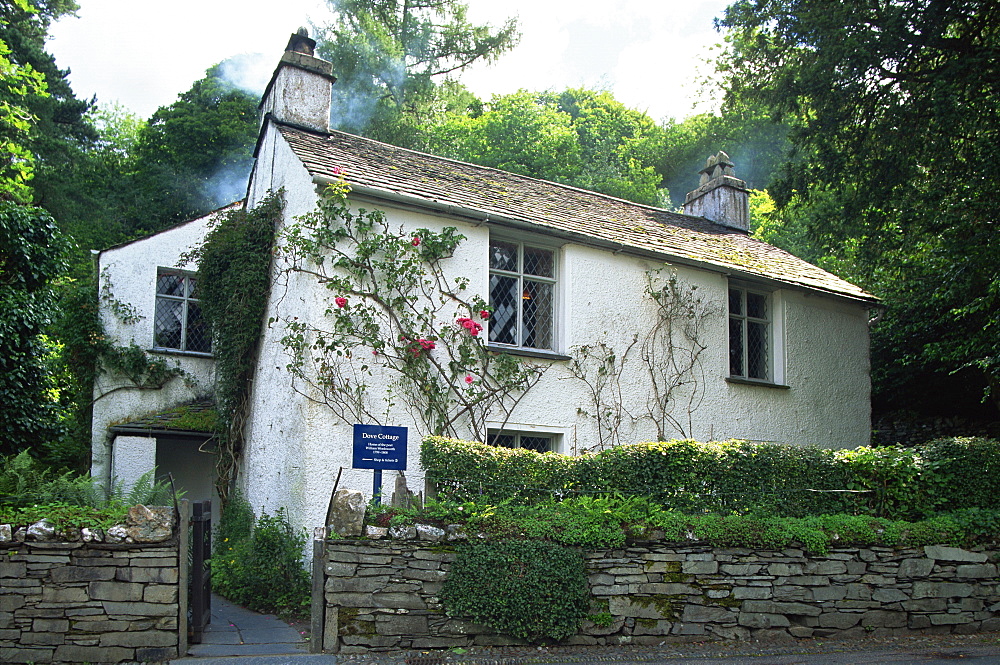 Dove Cottage, Wordsworth's House, Grasmere, Lake District, Cumbria, England, United Kingdom, Europe