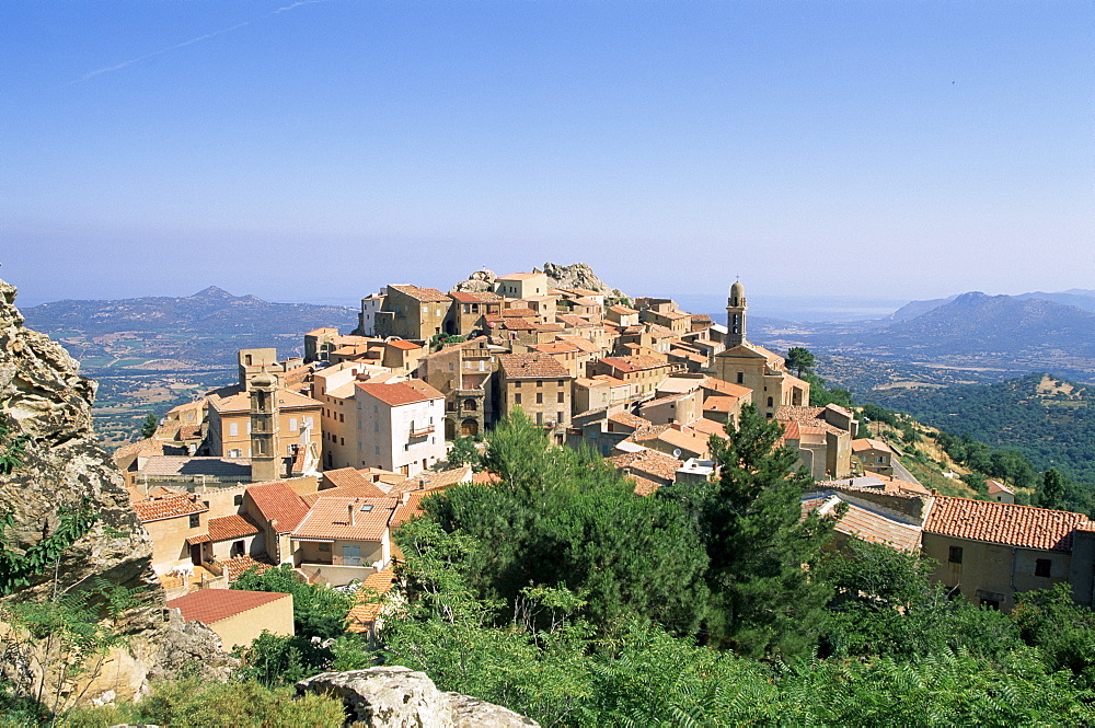Speloncato hill village, Corsica, France, Europe