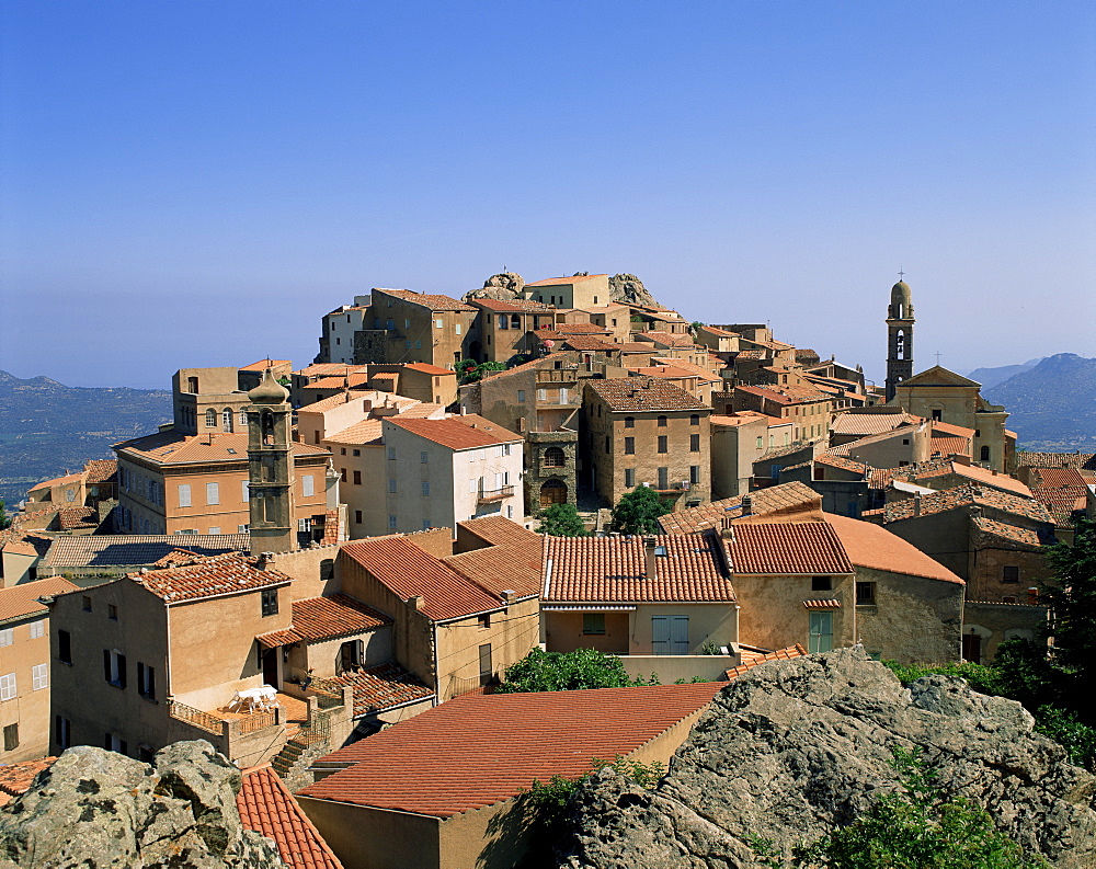 Speloncato hill village, Corsica, France, Europe