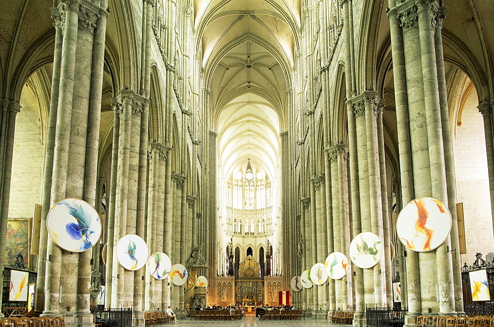 Interior, Amiens Cathedral, UNESCO World Heritage Site, Amiens, Somme, France, Europe