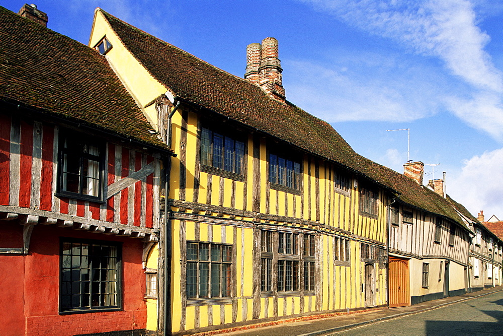 Timbered houses, Lavenham, Suffolk, Constable Country, England, United Kingdom, Europe