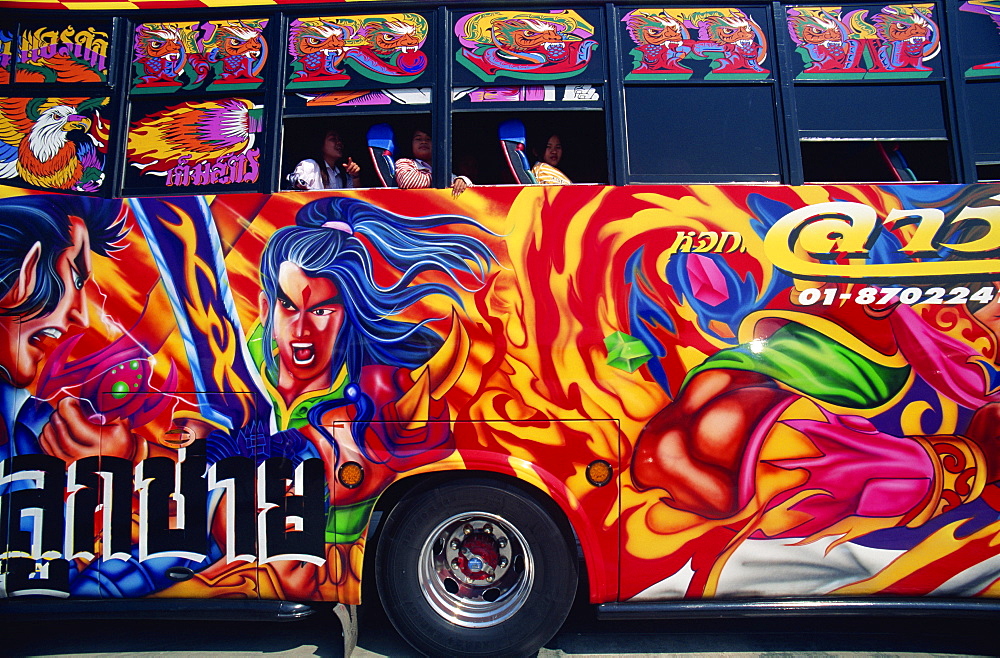 Bus decoration, Bangkok, Thailand, Southeast Asia, Asia