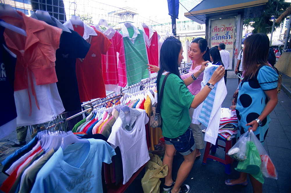 Streetside clothing stall, Bangkok, Thailand, Southeast Asia, Asia