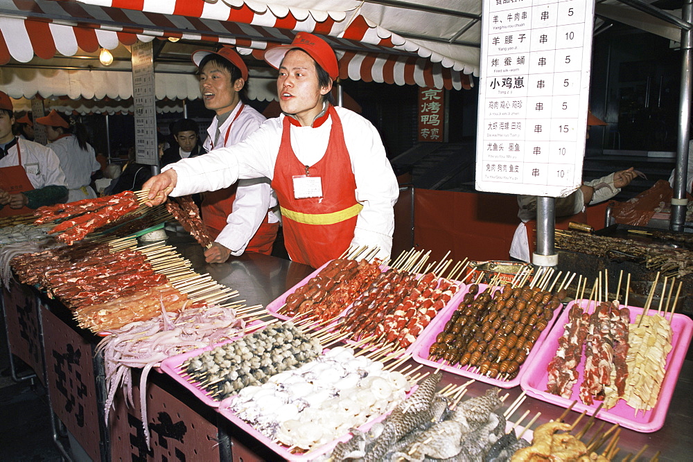 Donghuamen Night Food Market, Beijing, China, Asia