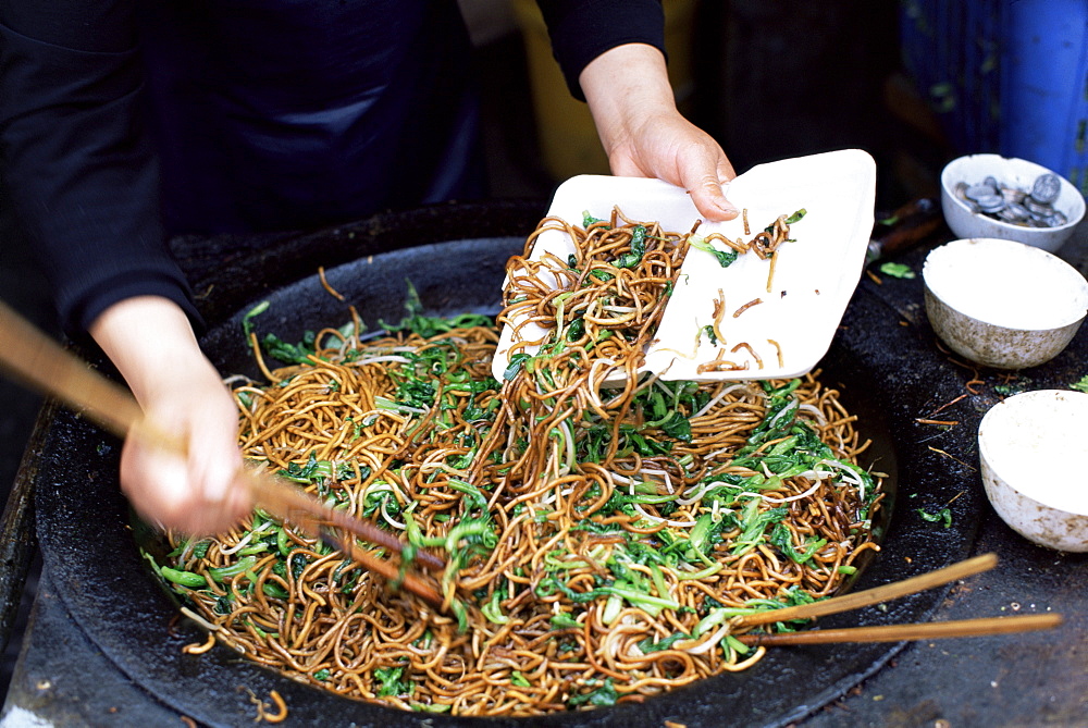 Chinese food, fried noodles, Shanghai, China, Asia