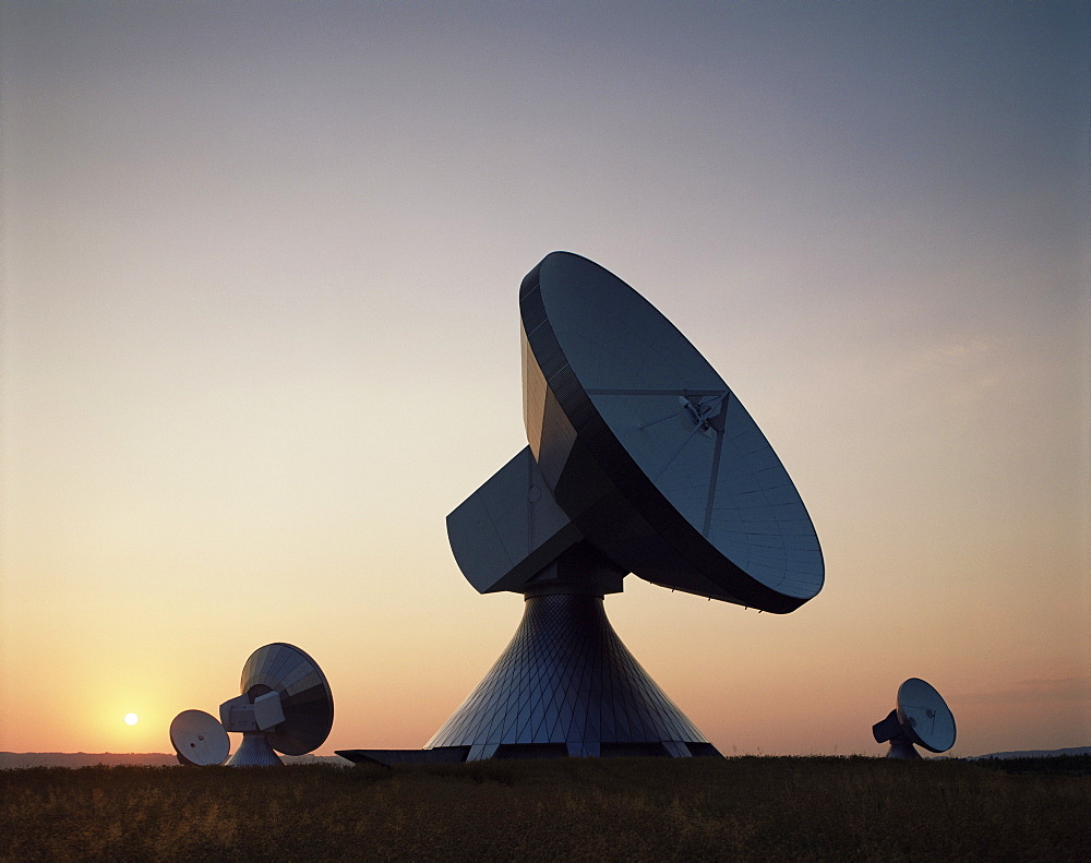 Satellite station at Raisting, Bavaria, Germany, Europe