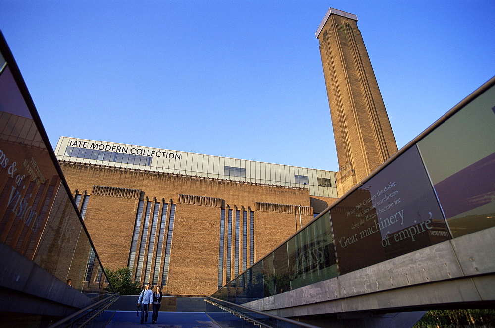 Tate Modern and Millennium Bridge, South Bank, London, England, United Kingdom, Europe