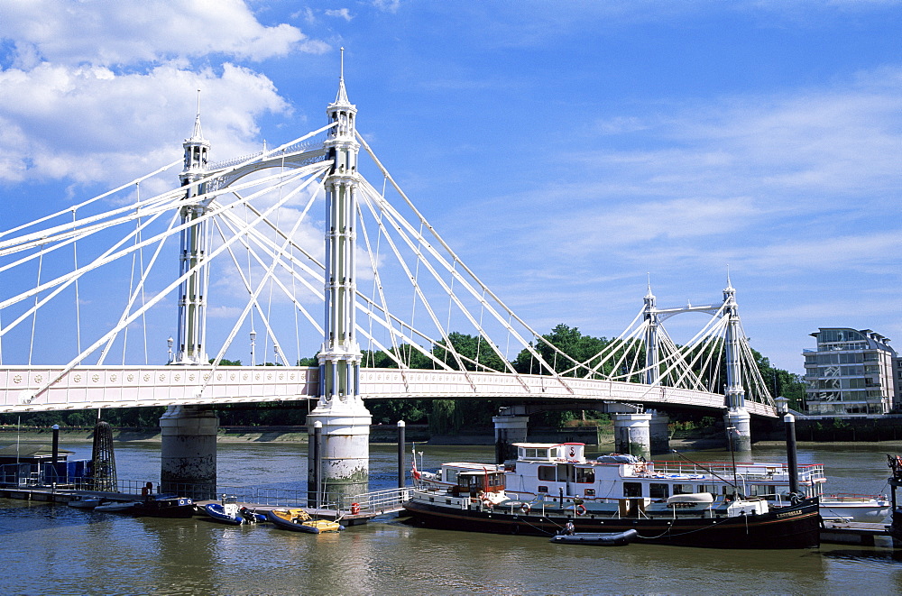 Albert Bridge, Chelsea, London, England, United Kingdom, Europe