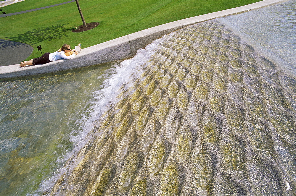 Diana Princess of Wales Memorial Fountain, Kensington Gardens, London, England, United Kingdom, Europe