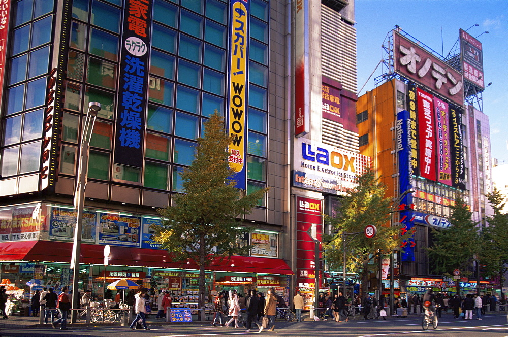 Shops in Akihabara Electrical District, Tokyo, Japan, Asia