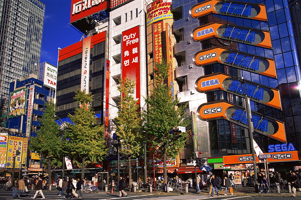 Shops in Akihabara Electrical District, Tokyo, Japan, Asia