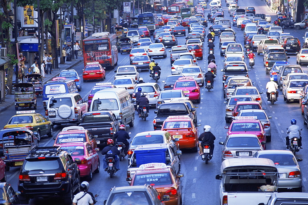 Traffic jam, Bangkok, Thailand, Southeast Asia, Asia