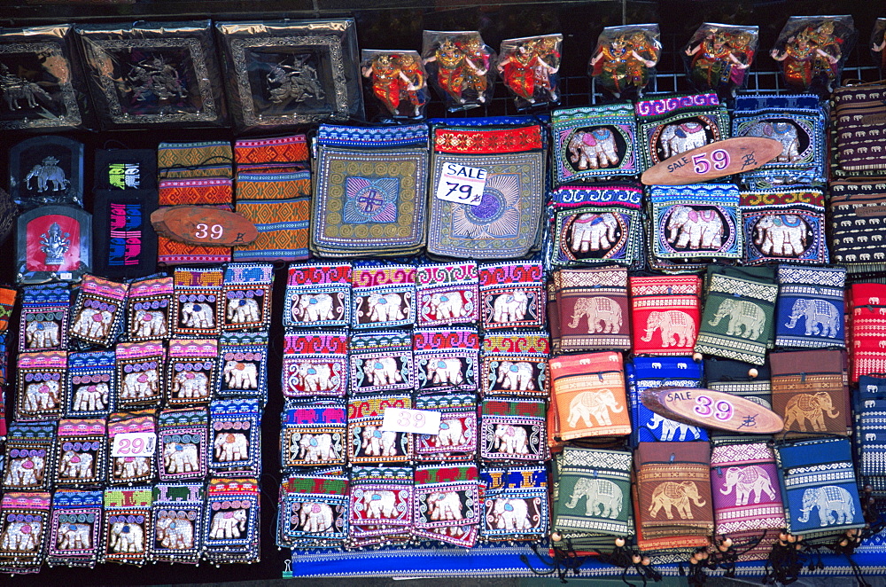 Souvenir goods on a street stall, Bangkok, Thailand, Southeast Asia, Asia