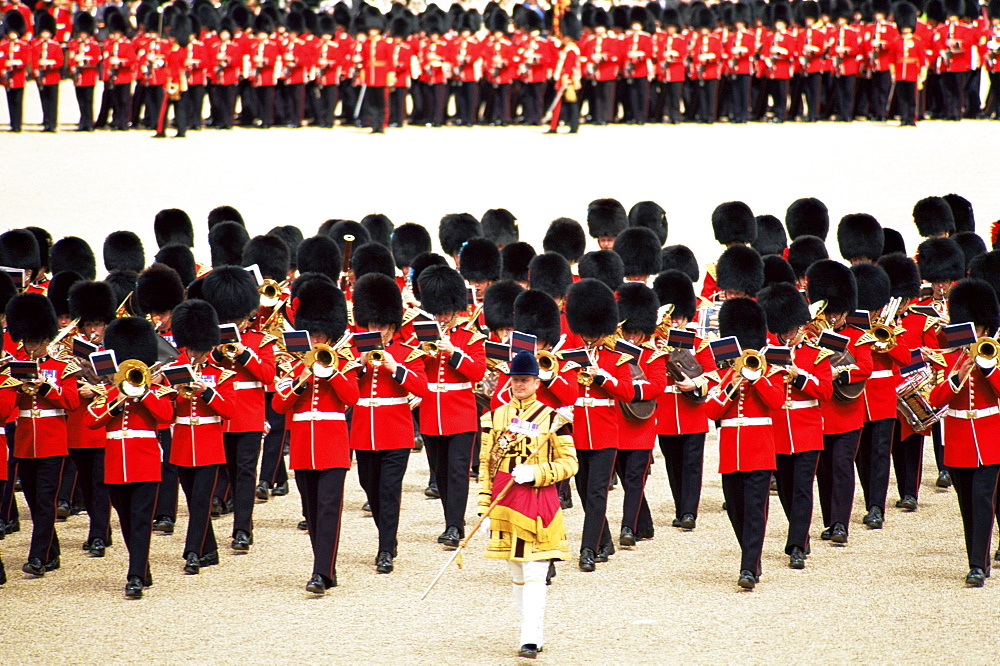 Trooping of the Colour Ceremony at Horse Guards Parade Whitehall, London, England, United Kingdom, Europe