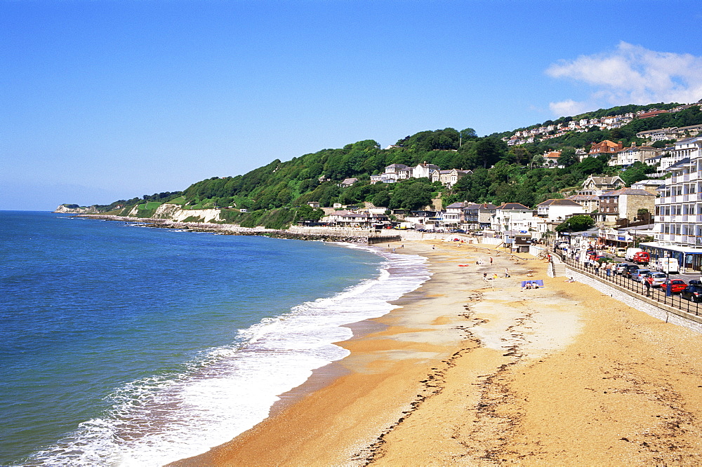 Town and beach, Ventnor, Isle of Wight, England, United Kingdom, Europe