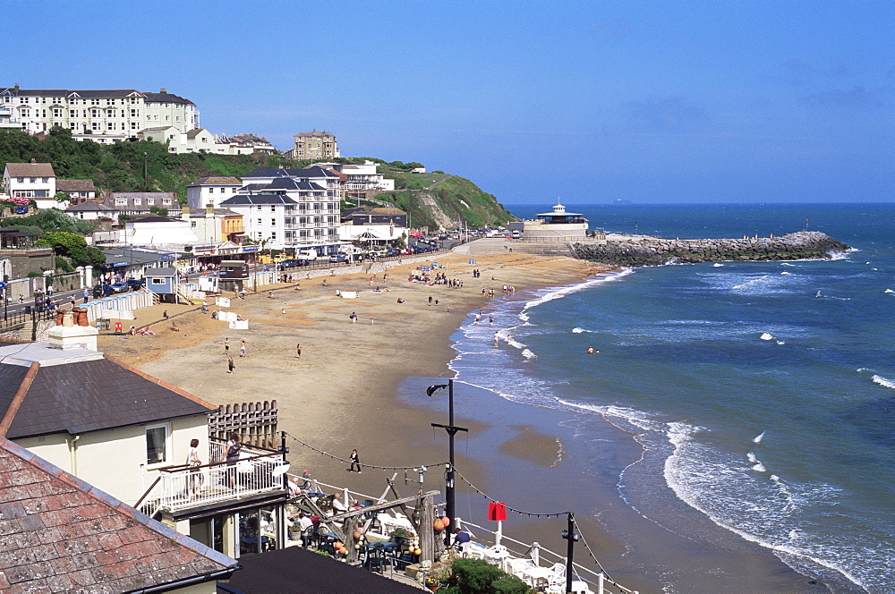 Town and beach, Ventnor, Isle of Wight, England, United Kingdom, Europe