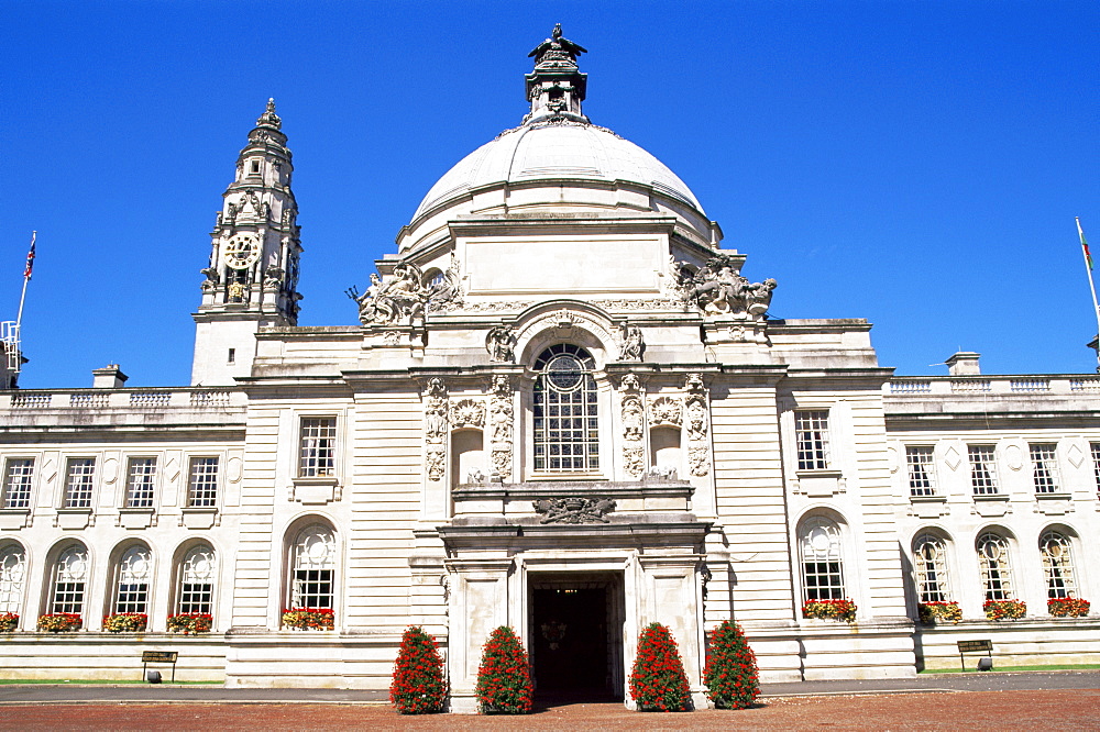 City Hall, Cardiff, Monmouthshire, Wales, United Kingdom, Europe