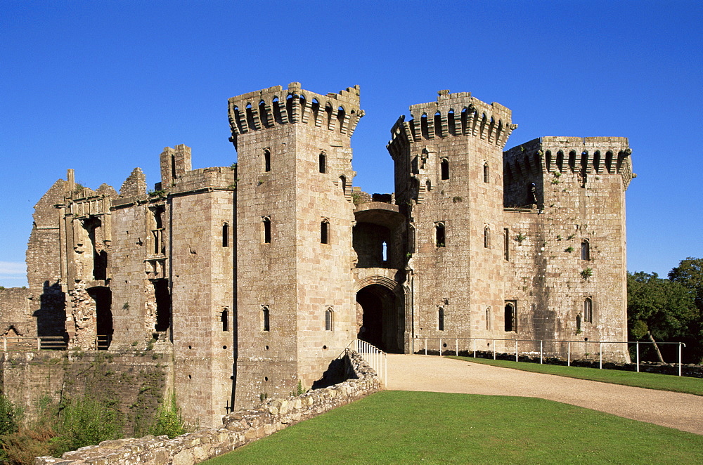 Raglan Castle, Raglan, Monmouthshire, Wales, United Kingdom, Europe