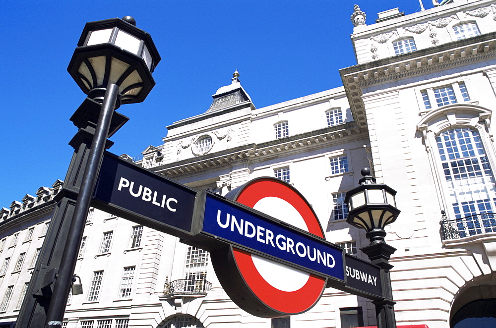 Underground sign, London, England, United Kingdom, Europe