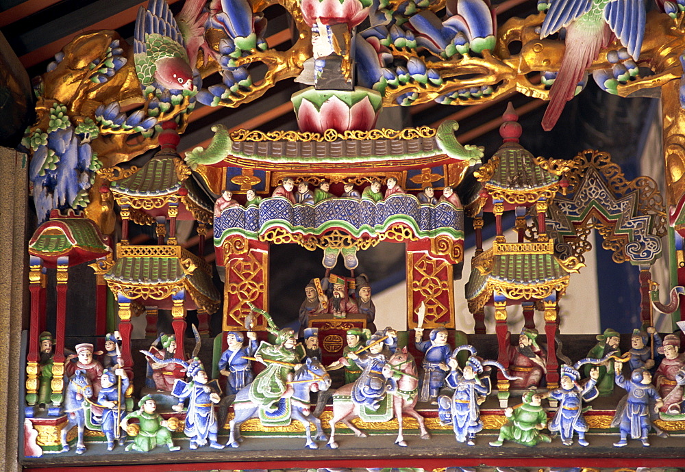 Chinese statues in Pak Tai Temple, Cheung Chau Island, Hong Kong, China, Asia