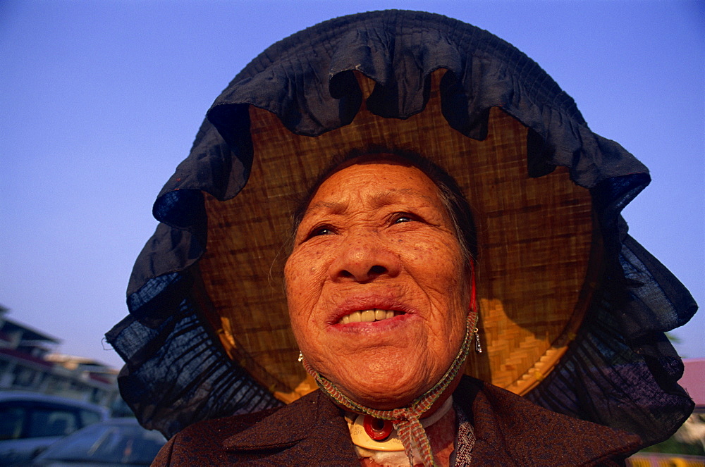 Hakka women at the Kam Tin Walled Village, New Territories, Hong Kong, China, Asia