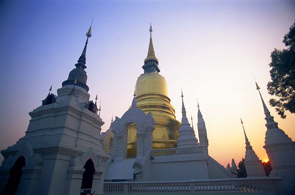 Wat Suan Dok at sunrise, Chiang Mai, Thailand, Southeast Asia, Asia