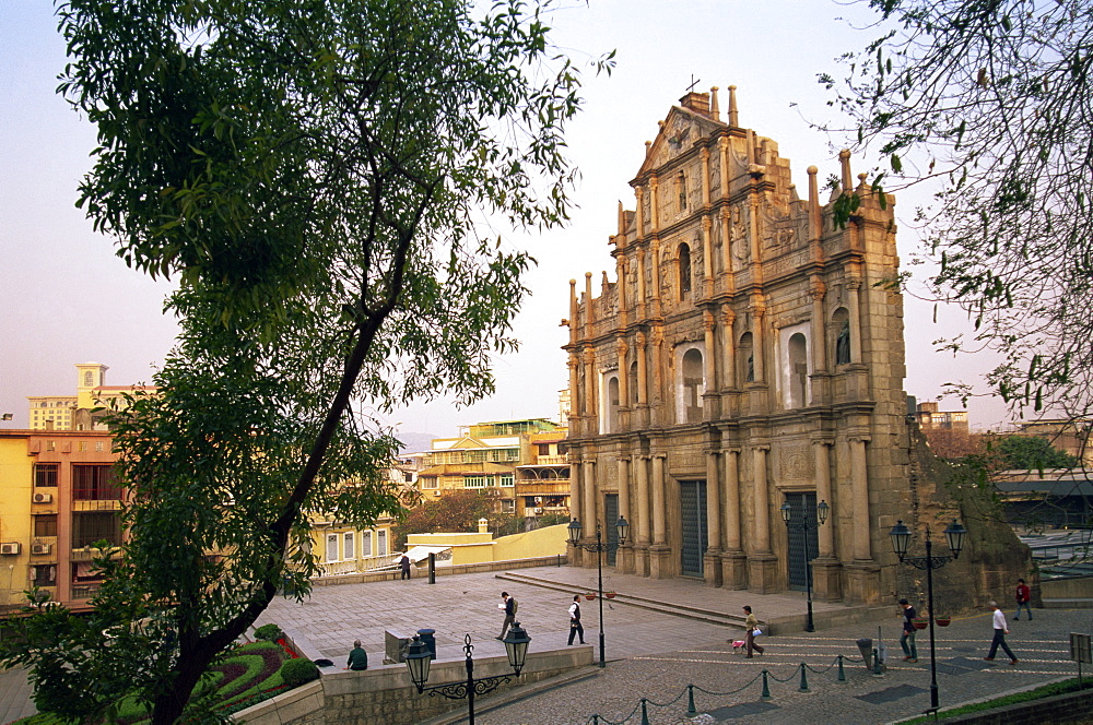 China, Macau, Ruins of St. Paul's Church, UNESCO World Heritage Site, Macau, China, Asia