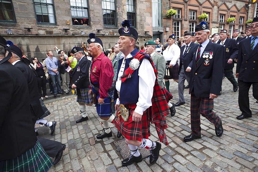 Military Parade, The Royal Mile, Edinburgh, Scotland, United Kingdom, Europe