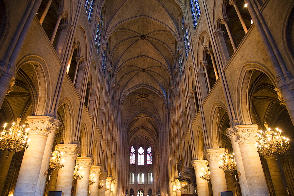 Interior of Notre Dame, Paris, France, Europe