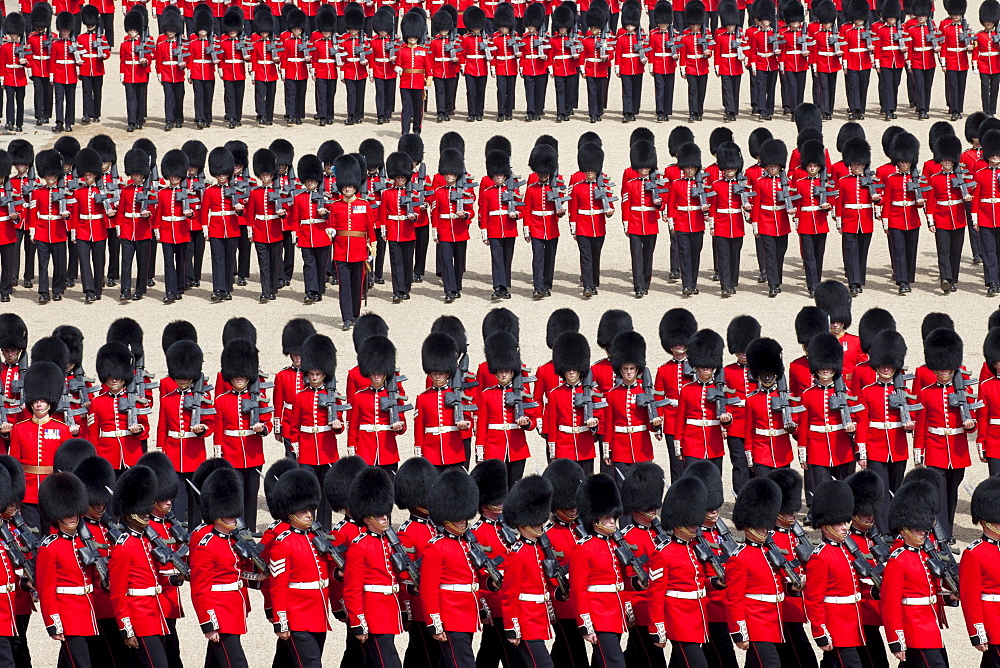 Trooping the Colour Ceremony at Horse Guards Parade, Whitehall, London, England, United Kingdom, Europe